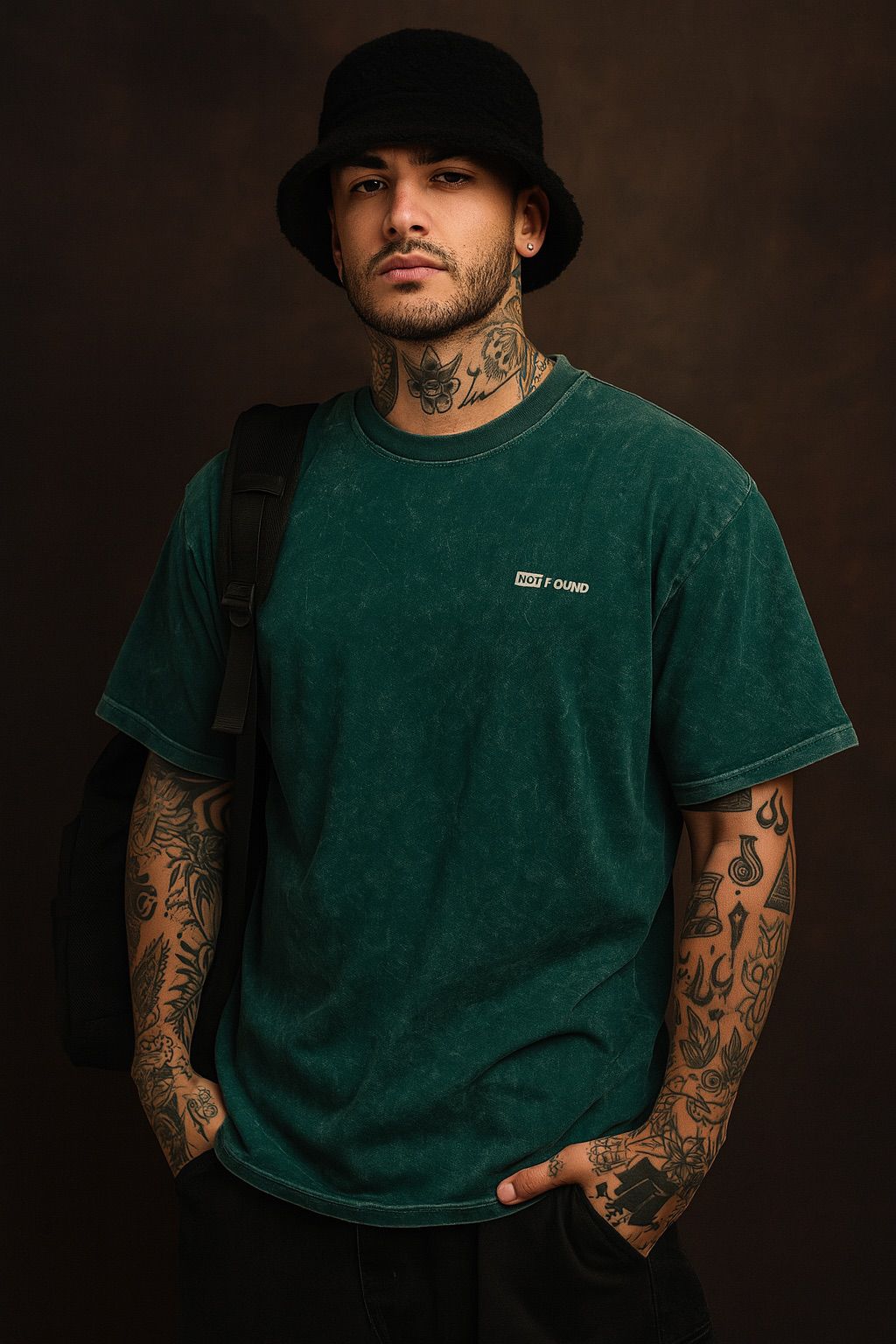 Polera Oversize Acid Wash – Verde