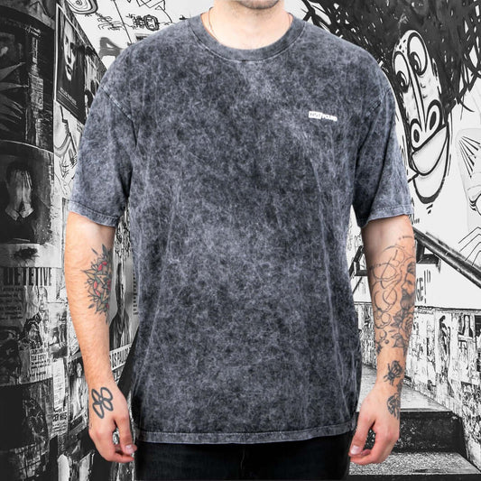 Polera Oversize Acid Wash – Gris claro
