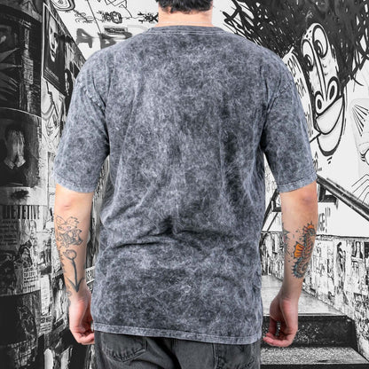 Polera Oversize Acid Wash – Gris claro