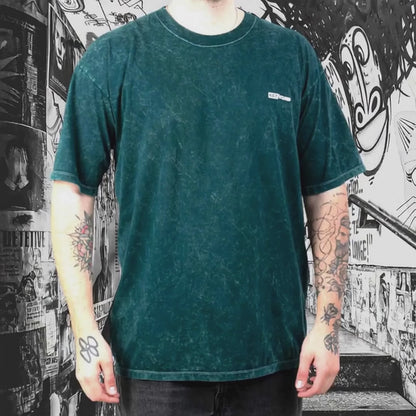 Polera Oversize Acid Wash – Verde